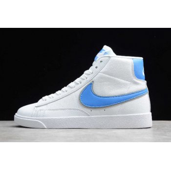 2019 Nike Blazer Mid QS High White Laser Blue CJ6101-107 Shoes